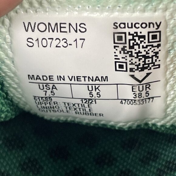 Saucony Kinvara 13 Running Shoes Women’s 7.5 PWR Run Shamrock Green Lightweight - Picture 3 of 13